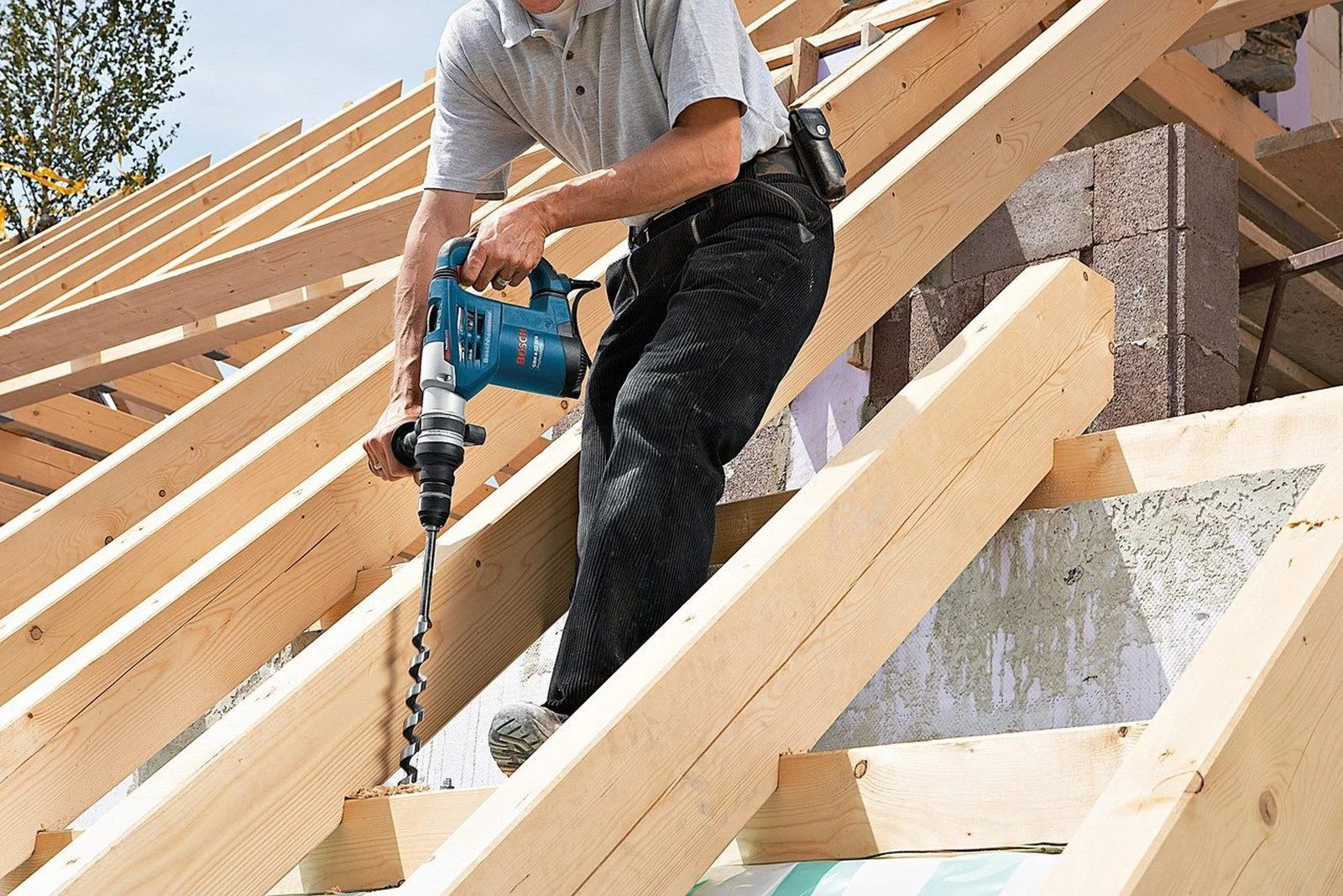 Bosch GBH 4-32 DFR SDS Plus Rotary Hammer Drill 110V Complete Kit Accessories - Image 4