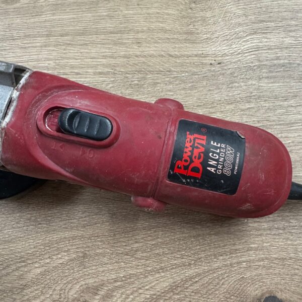 Power Devil 800W Angle Grinder 230V Used With Case Handle Spanner & Discs