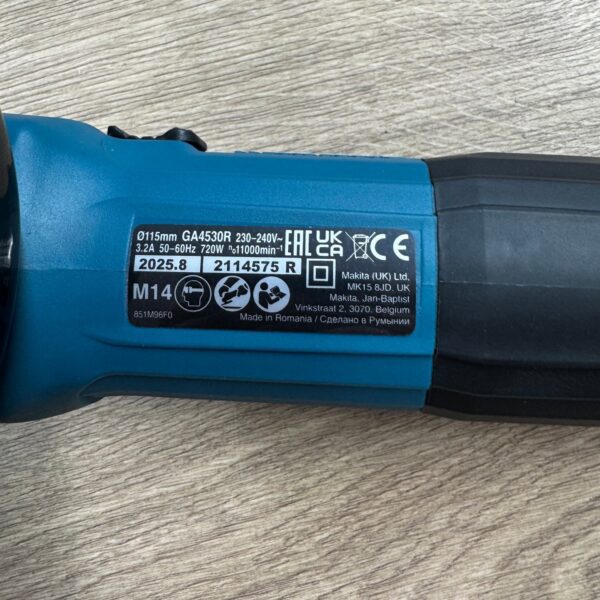 Makita GA4530R 115mm 240V Angle Grinder Used With Handle Guard Disc & Spanner