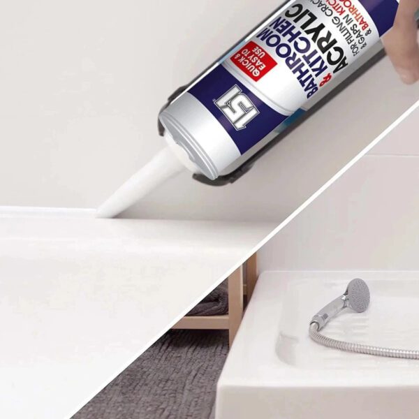 151 Bathroom Kitchen Acrylic Sealant White Crack Gap Filler Cartridge New