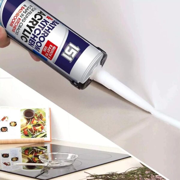 151 Bathroom Kitchen Acrylic Sealant White Crack Gap Filler Cartridge New