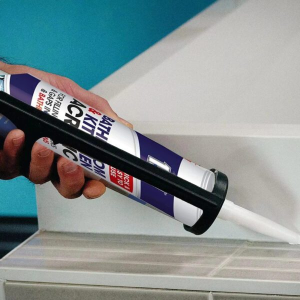 151 Bathroom Kitchen Acrylic Sealant White Crack Gap Filler Cartridge New