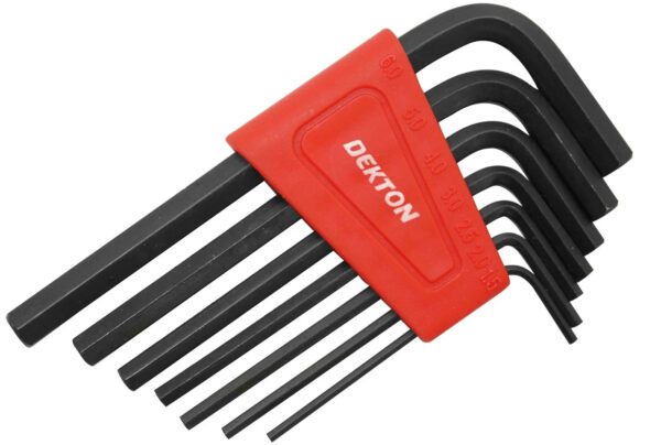 Dekton 7pc Hex Key Set Allen Keys 1.5mm 2mm 2.5mm 3mm 4mm 5mm 6mm New