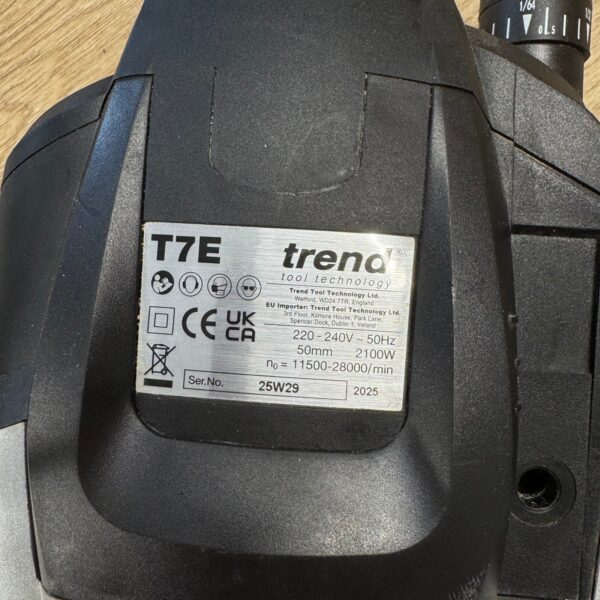 Trend T7E 2100W Router Variable Speed Plunge Router With Case Used 240V UK Clean