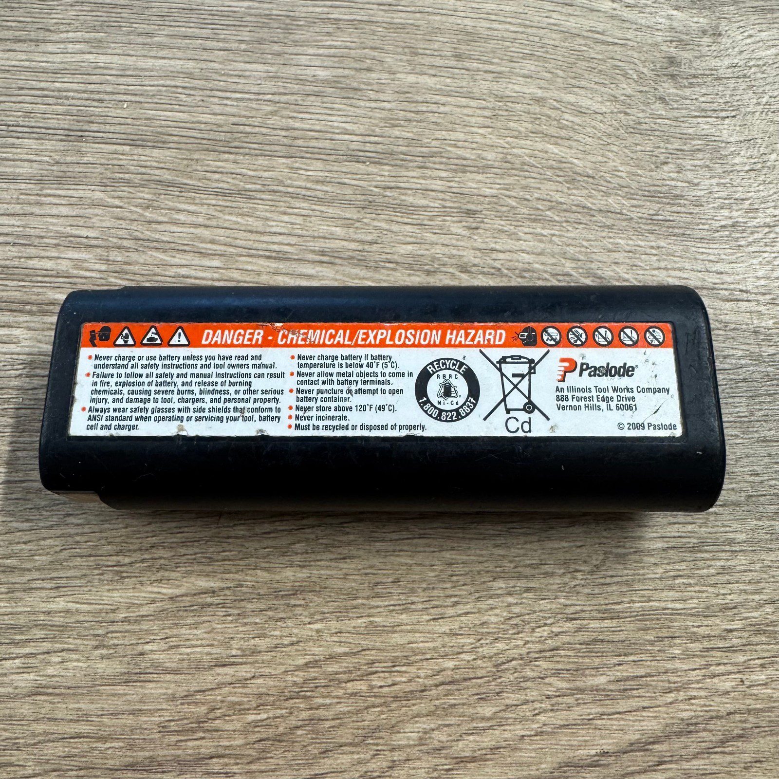 Paslode 6V Battery Pack 1250mAh Cordless Nail Gun Battery Used - Image 10