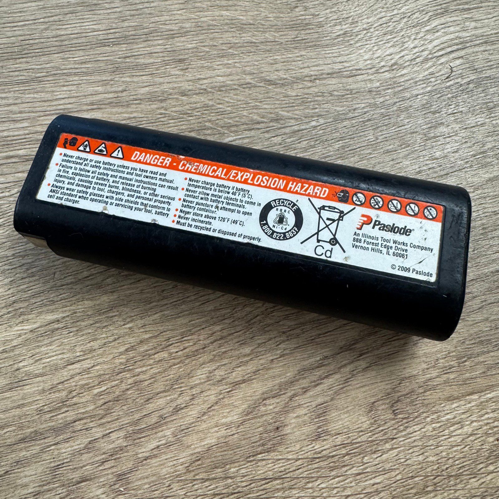 Paslode 6V Battery Pack 1250mAh Cordless Nail Gun Battery Used - Image 12