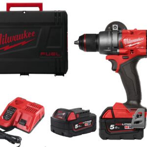 Milwaukee M18 FPD3-502X M18 FUEL Combi Drill Kit 2x 5.0Ah Batteries Charger Box