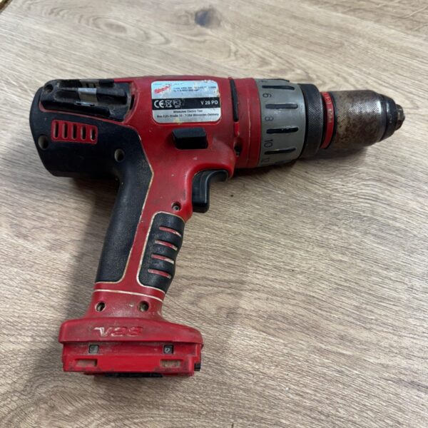 Milwaukee V28 PD 28V Combi Drill Used With Case Side Handle No Battery Charger