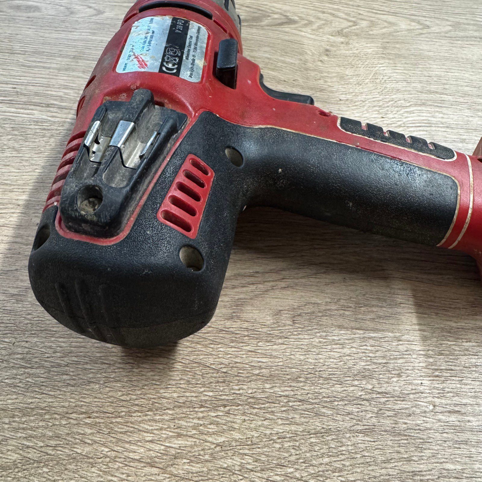 Milwaukee V28 PD 28V Combi Drill Used With Case Side Handle No Battery Charger - Image 7