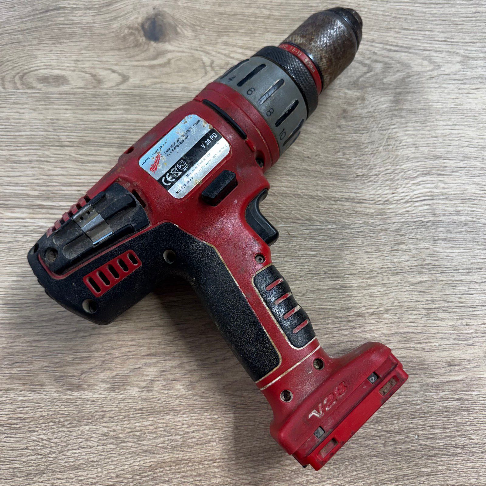 Milwaukee V28 PD 28V Combi Drill Used With Case Side Handle No Battery Charger - Image 16