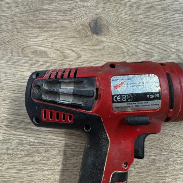 Milwaukee V28 PD 28V Combi Drill Used With Case Side Handle No Battery Charger