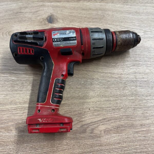 Milwaukee V28 PD 28V Combi Drill Used With Case Side Handle No Battery Charger