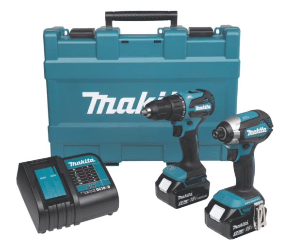 Makita DLX2537ST 18V LXT Brushless Twin Kit DHP489 DTD153 2x 5Ah Makpac