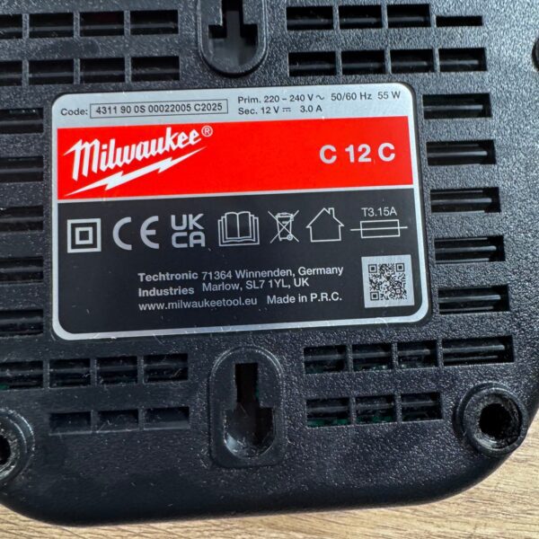 Milwaukee C12C 12V Battery Charger M12 Li-Ion Charger Genuine Used Tool