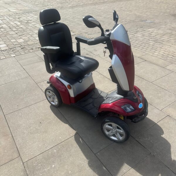 Kymco Agility 8mph Mobility Scooter Red Silver 4 Wheel New Batteries