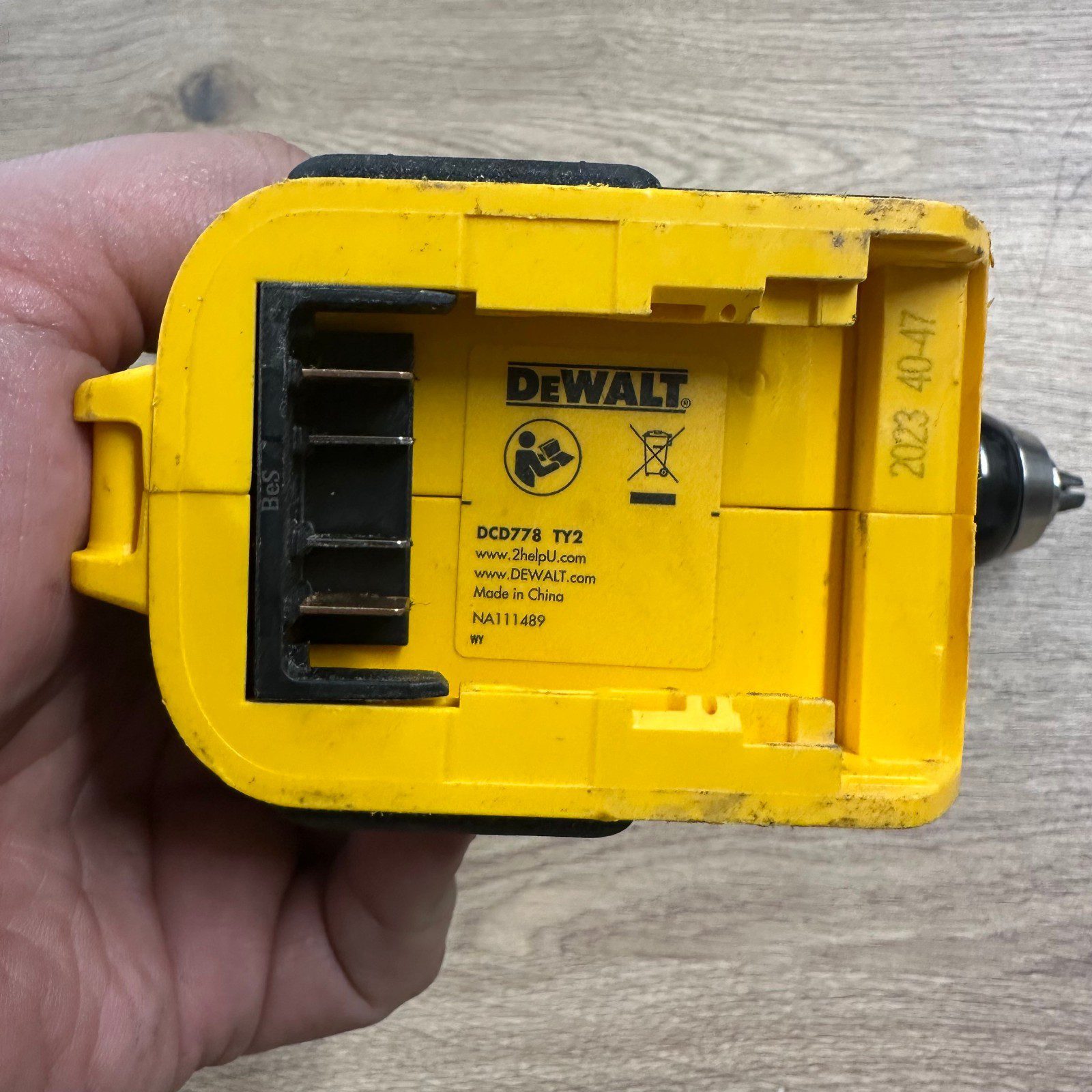 DeWalt DCD778 18V XR Brushless Combi Drill Body Only Used - Image 4