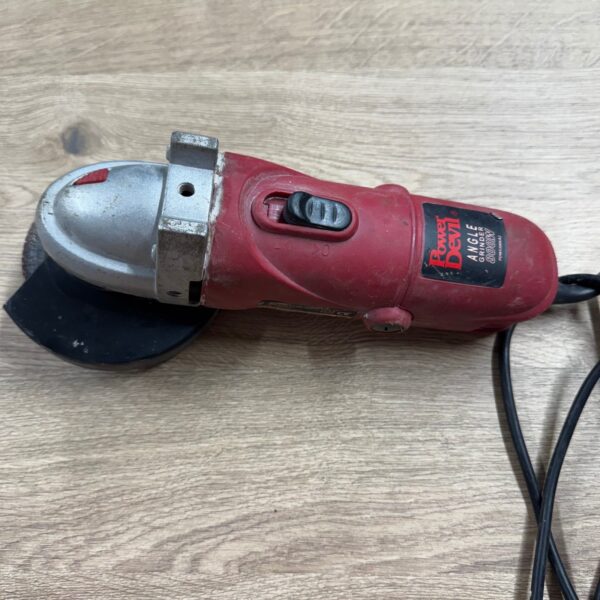 Power Devil 800W Angle Grinder 230V Used With Case Handle Spanner & Discs