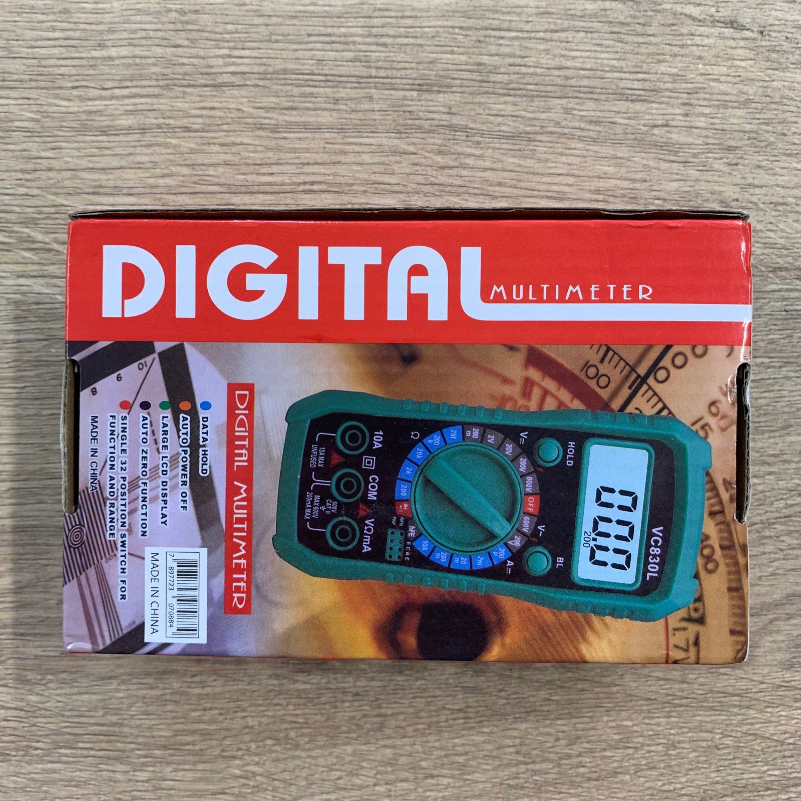 Excel XL830L Digital Multimeter Tester Wth Leads Boxed Voltage Current Ohm Meter - Image 3