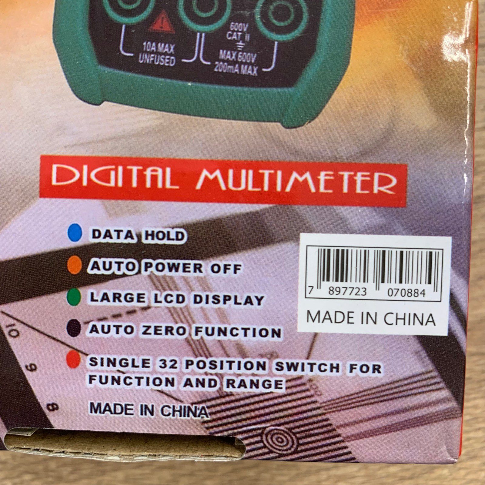 Excel XL830L Digital Multimeter Tester Wth Leads Boxed Voltage Current Ohm Meter - Image 4