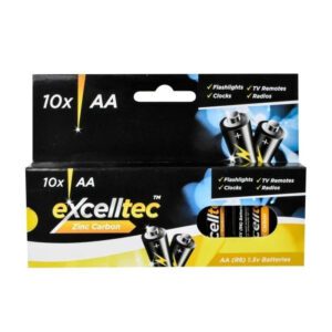 Excelltec AA Zinc Carbon Batteries Pack 1.5V Long-Lasting Power for Every Use