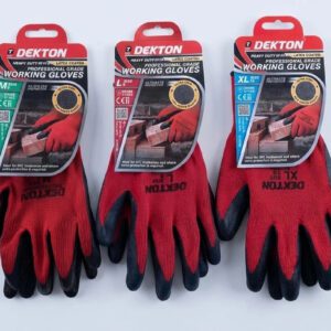 Dekton Latex Coated Work Gloves – Heavy Duty Working Gloves M/L/XL Sizes