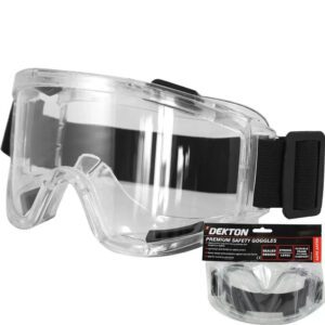 Dekton Premium Safety Goggles Polycarbonate Lens Protective Eye Wear Workshop