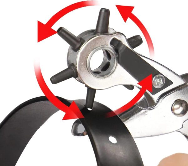 Dekton Revolving Punch Pliers Heavy Duty Multi Function Hole Adjustable New