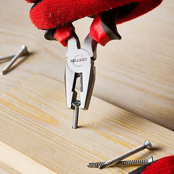 Dekton 6 Inch Combination Pliers Drop Forged Anti Slip Handle DIY Tool