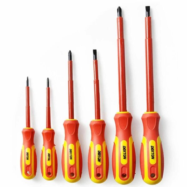 Dekton 6 Piece DT85110 Insulated Screwdriver Set VDE Phillips Flat 1000V