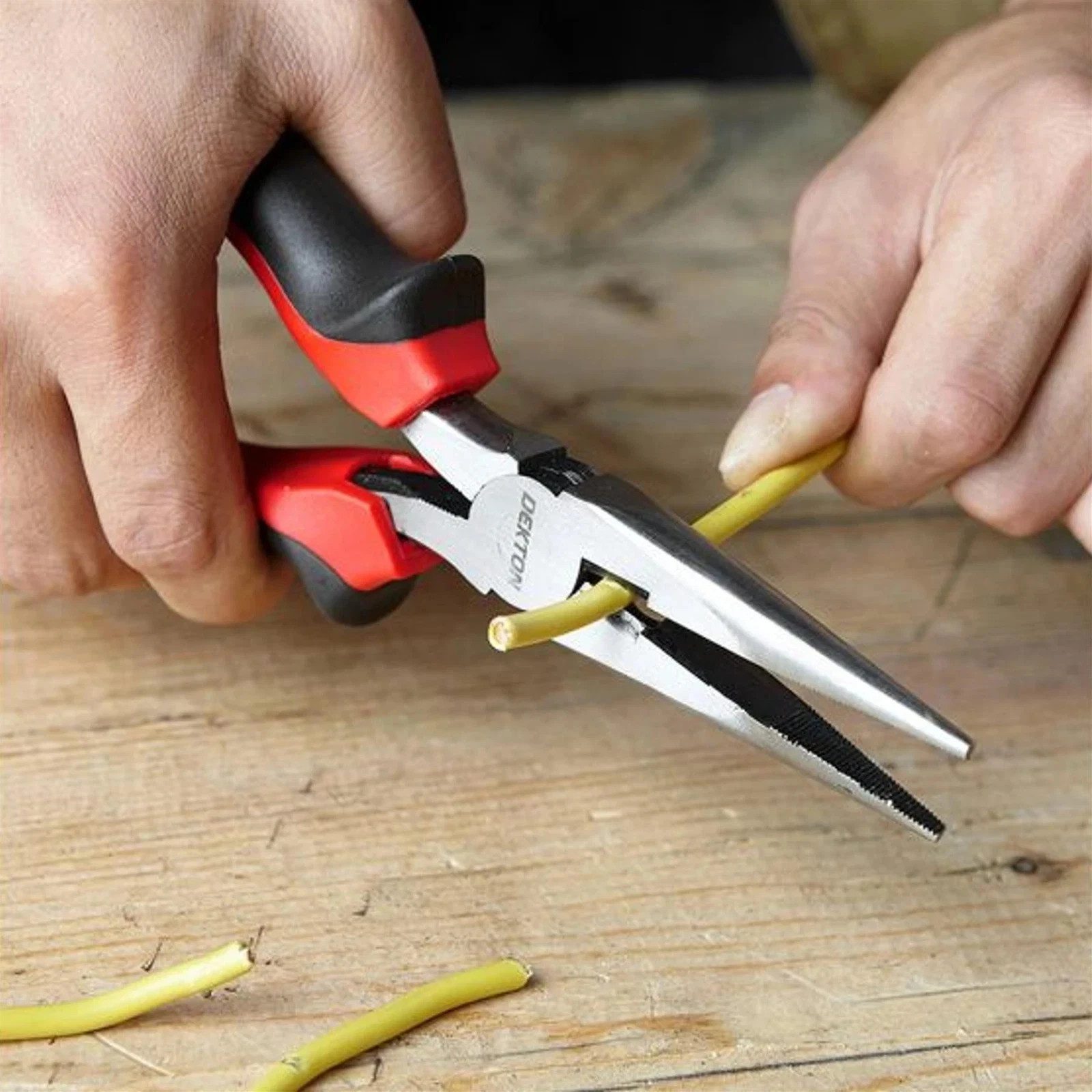 Dekton 8-Inch Long Lace Pliers Carbon Steel Shockproof Heat Treated Slip - Image 4