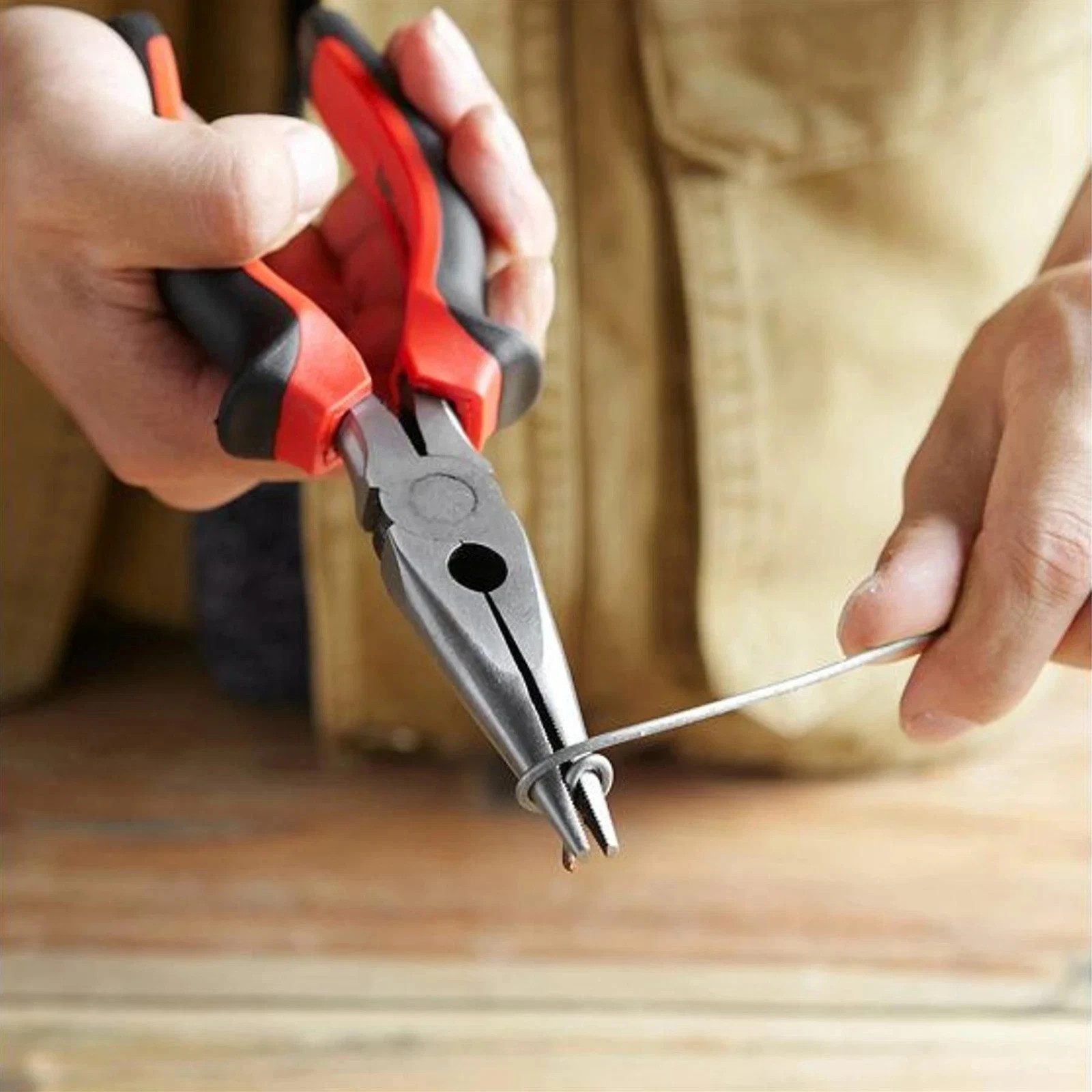Dekton 8-Inch Long Lace Pliers Carbon Steel Shockproof Heat Treated Slip - Image 5