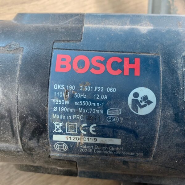Bosch GKS 190 Professional 110V 190mm Circular Saw With Case Used