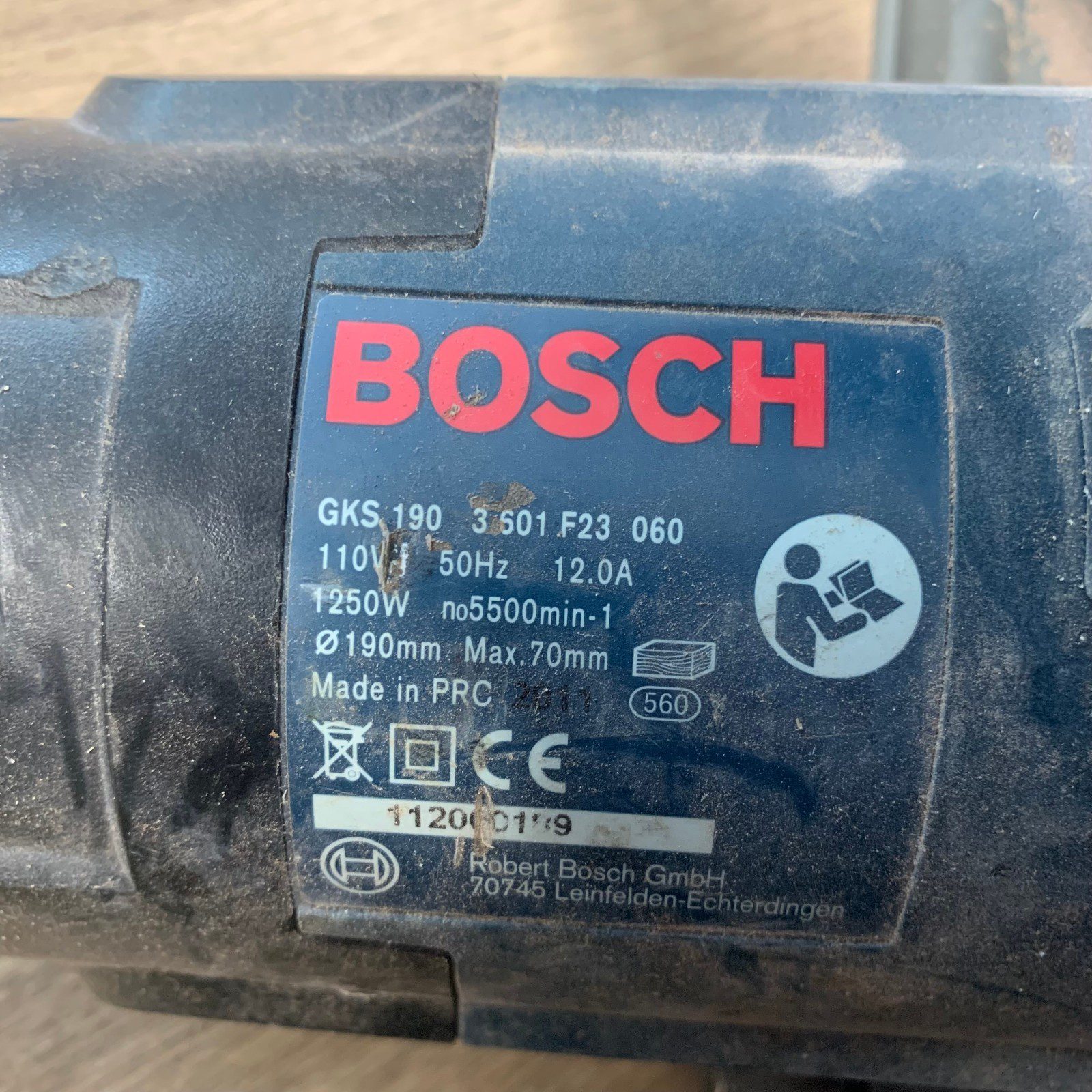 Bosch GKS 190 Professional 110V 190mm Circular Saw With Case Used - Image 6