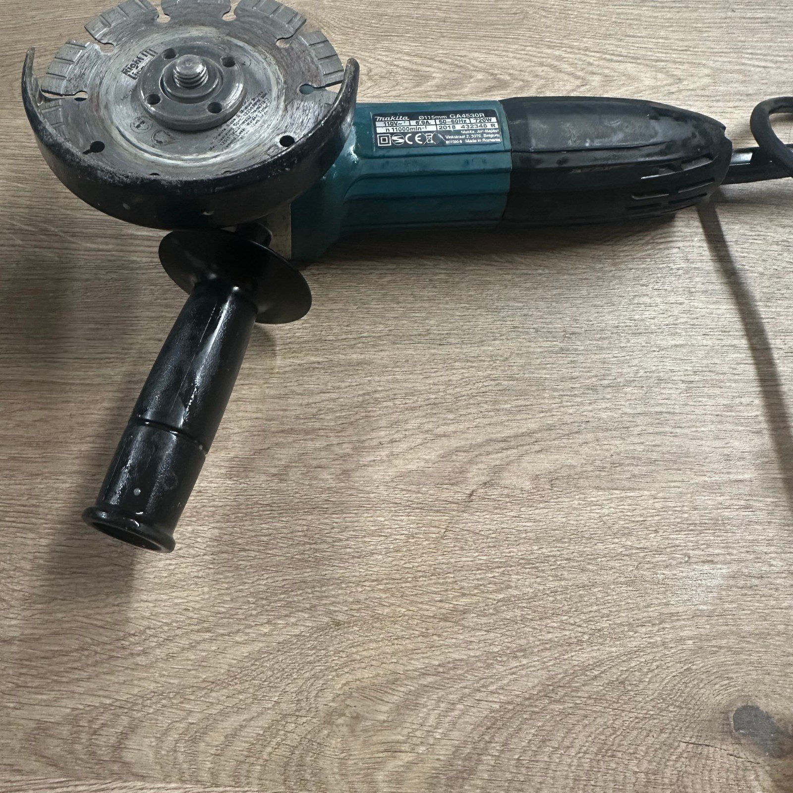Makita GA4530R 110V 115mm Angle Grinder With Case Used Working Order - Image 6