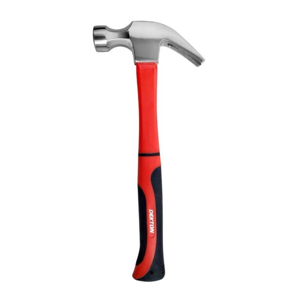 Dekton 16oz Fibreglass Claw Hammer Carbon Steel Heavy Duty Anti Slip Handle New