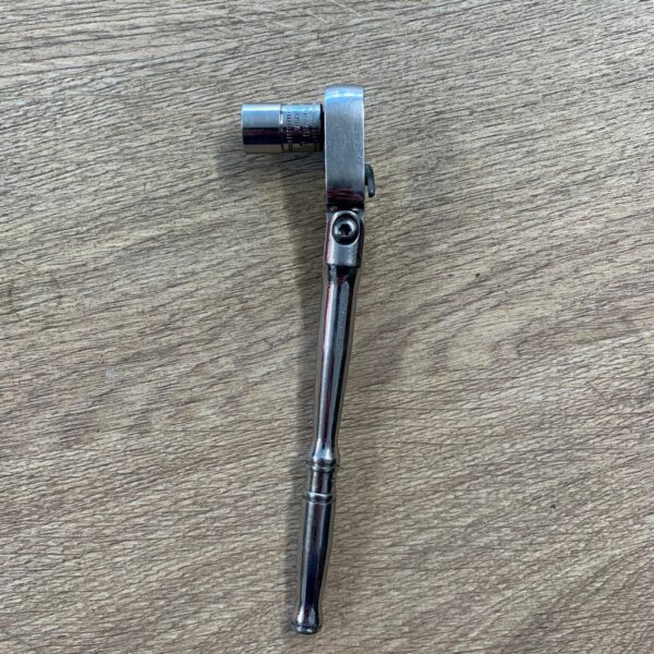 Snap-on TF72 Flex Head Ratchet 1/4" Drive With 10mm Socket Chrome Used Tool