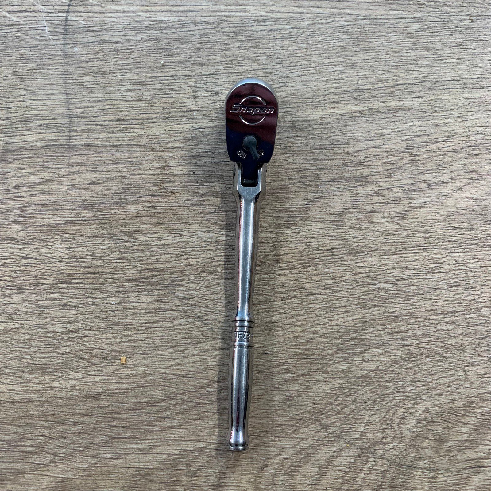 Snap-on TF72 Flex Head Ratchet 1/4" Drive With 10mm Socket Chrome Used Tool - Image 4