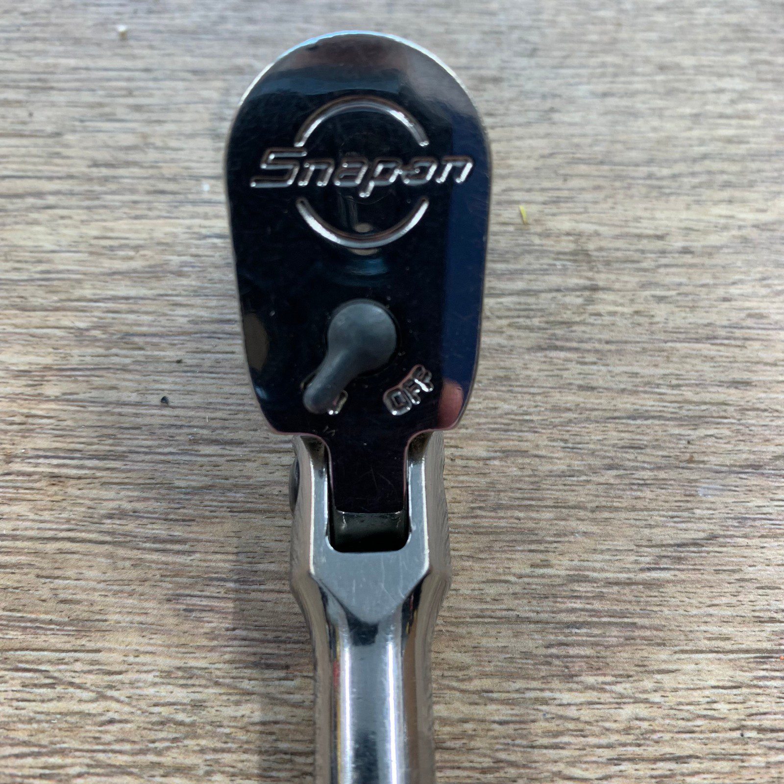 Snap-on TF72 Flex Head Ratchet 1/4" Drive With 10mm Socket Chrome Used Tool - Image 6