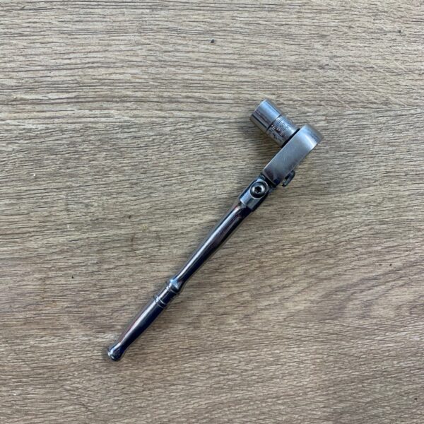 Snap-on TF72 Flex Head Ratchet 1/4" Drive With 10mm Socket Chrome Used Tool