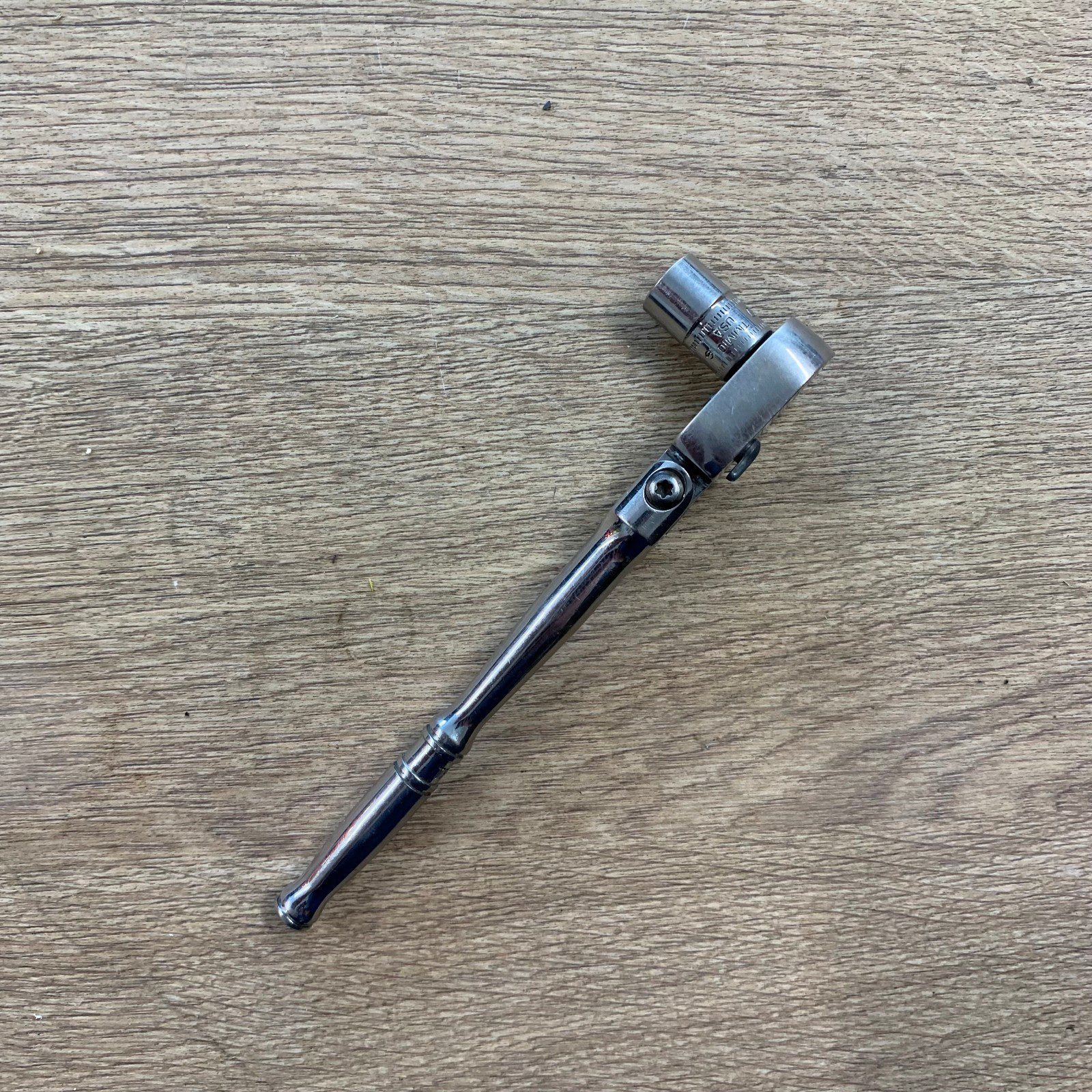 Snap-on TF72 Flex Head Ratchet 1/4" Drive With 10mm Socket Chrome Used Tool - Image 8