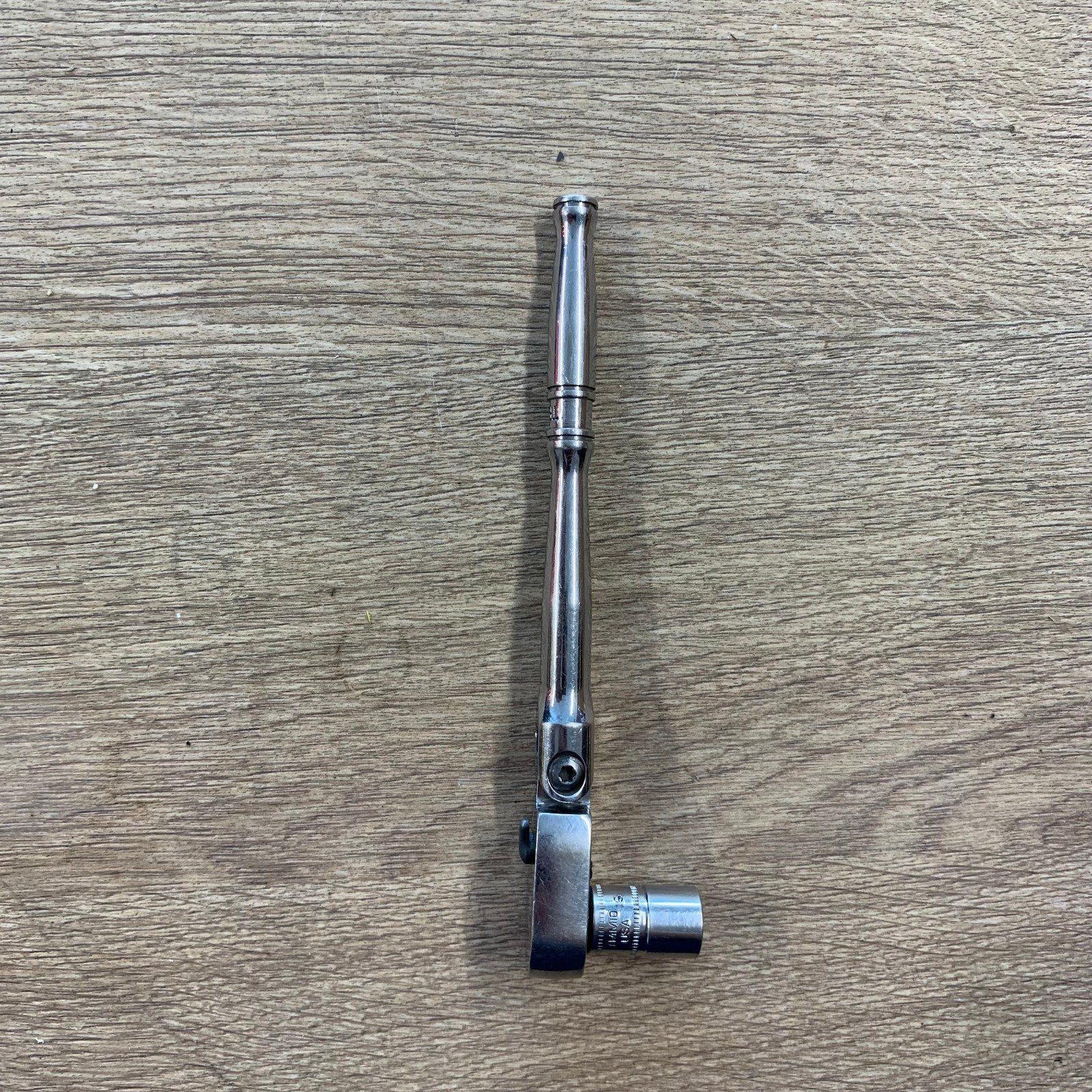 Snap-on TF72 Flex Head Ratchet 1/4" Drive With 10mm Socket Chrome Used Tool - Image 11
