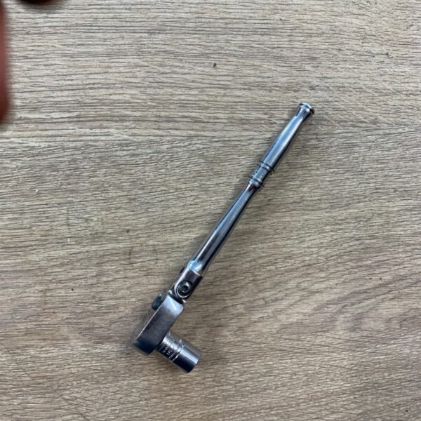 Snap-on TF72 Flex Head Ratchet 1/4" Drive With 10mm Socket Chrome Used Tool