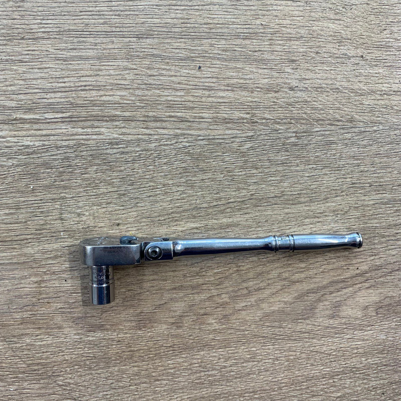 Snap-on TF72 Flex Head Ratchet 1/4" Drive With 10mm Socket Chrome Used Tool - Image 14