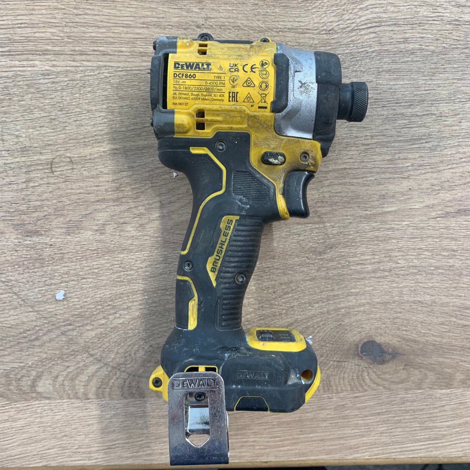 DeWalt DCF860 18V XR Brushless Impact Driver Body Only Used Cordless Tool - Image 2