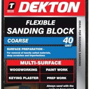 Dekton DT80792 Flexible Sanding Block 40 Grit Coarse Multi Surface New