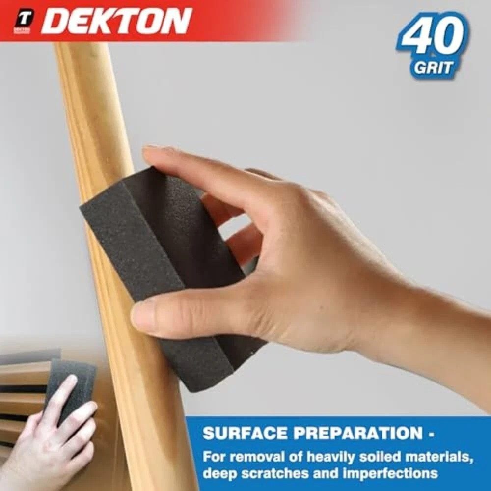 Dekton DT80792 Flexible Sanding Block 40 Grit Coarse Multi Surface New - Image 5