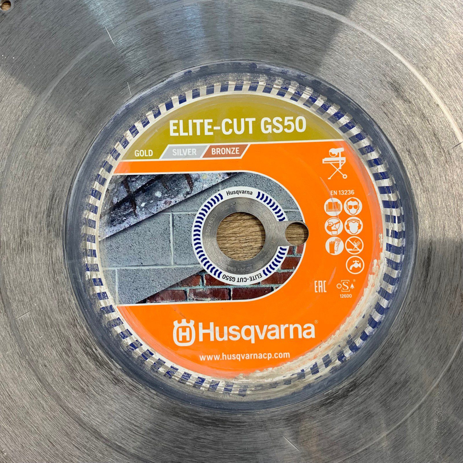 Husqvarna Elite-Cut GS50 Diamond Cutting Disc Blade 350mm Masonry Used - Image 4
