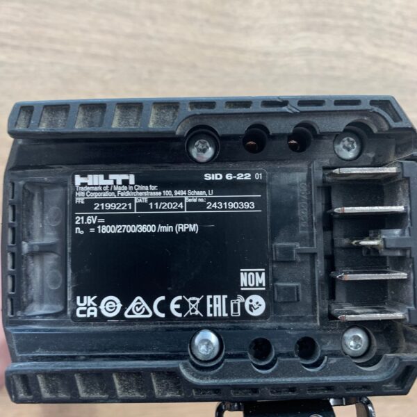 Hilti SID 6-22 22V Cordless Impact Driver Body Only Used Nuron