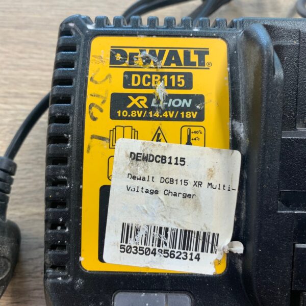 DeWalt DCB115 XR 10.8V 14.4V 18V Li-Ion Battery Charger Used
