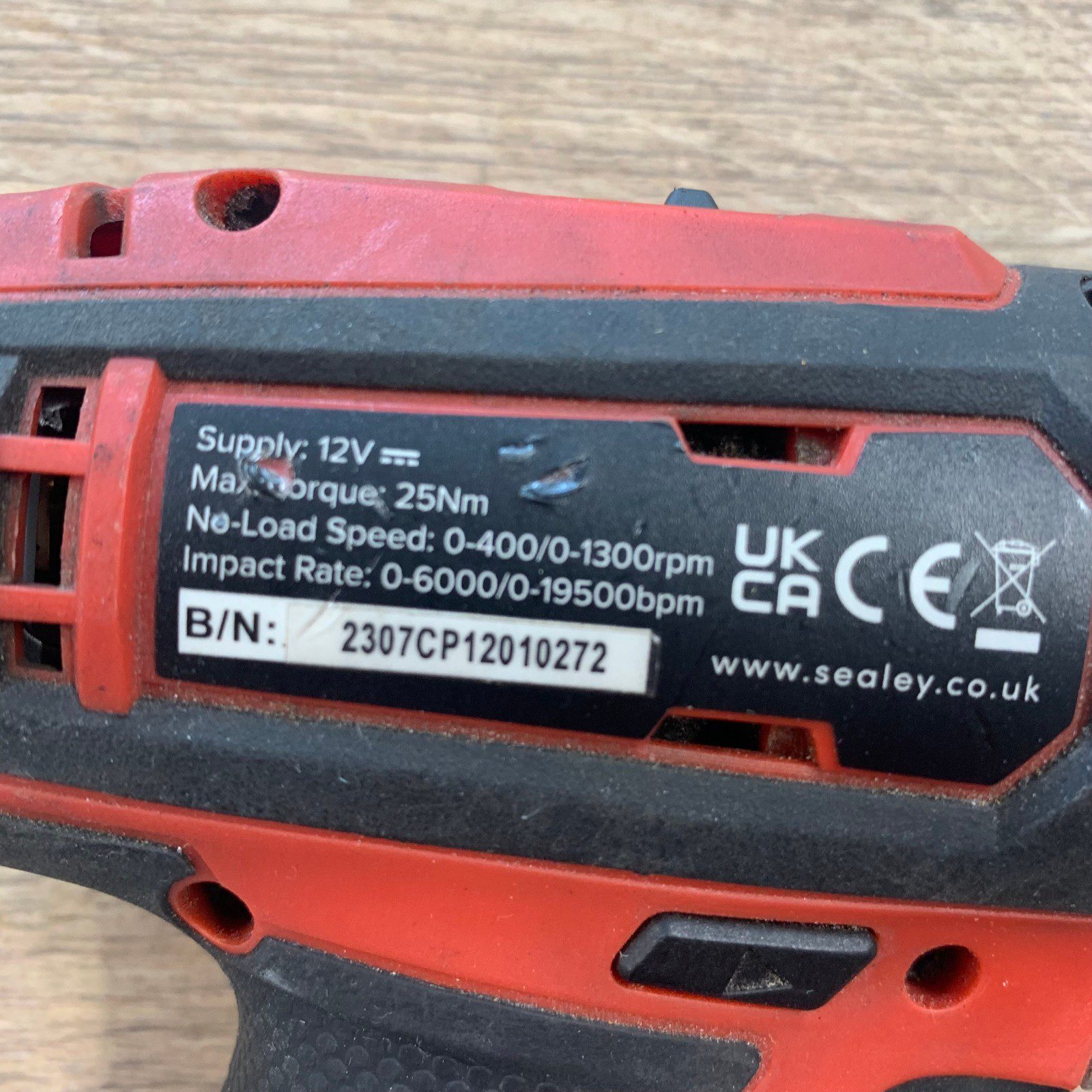 Sealey CP1201 12V SV12 Series 10mm Combi Drill Body Only Used Cordless - Image 3
